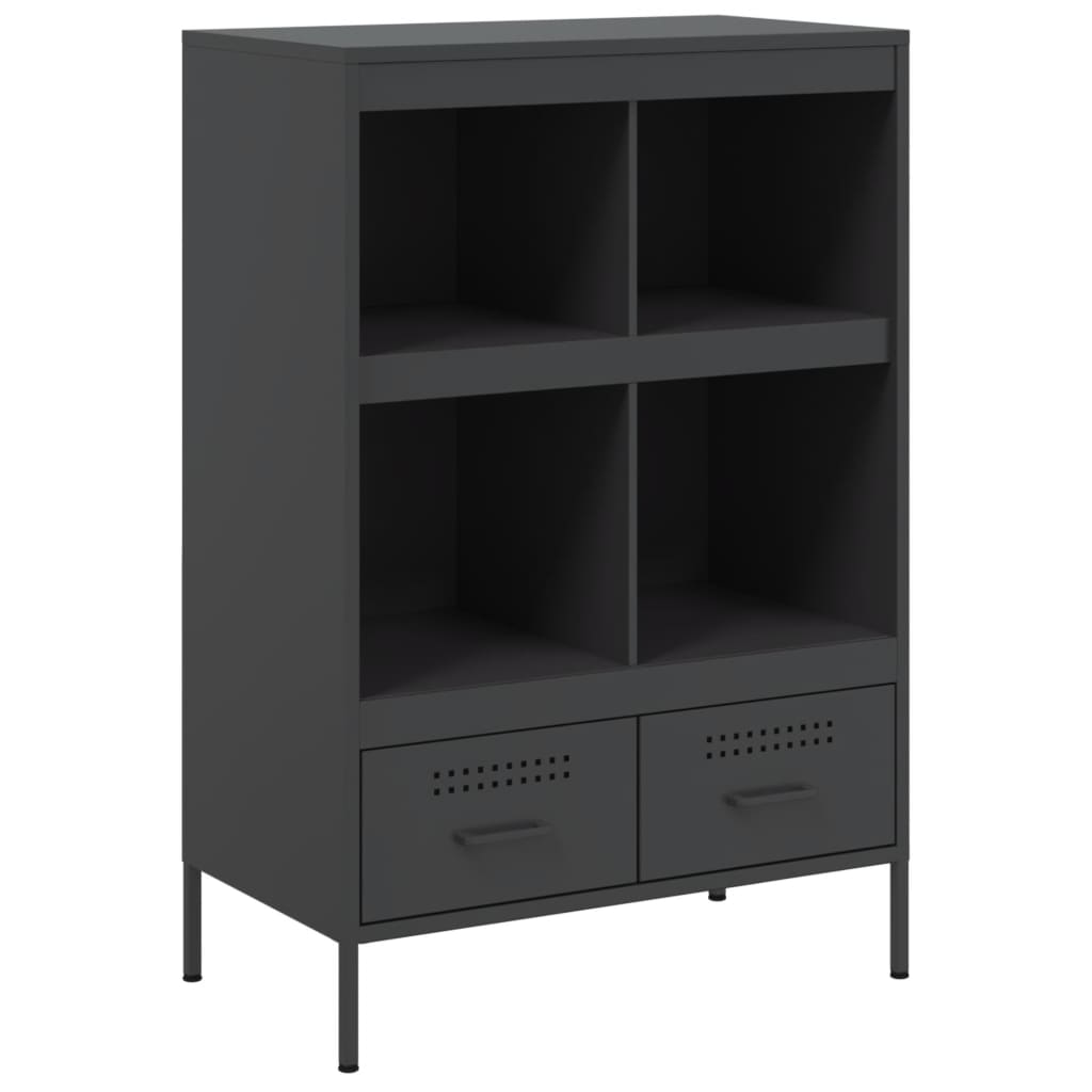 Highboard Black 68x39x101.5 cm Cold-rolled Steel