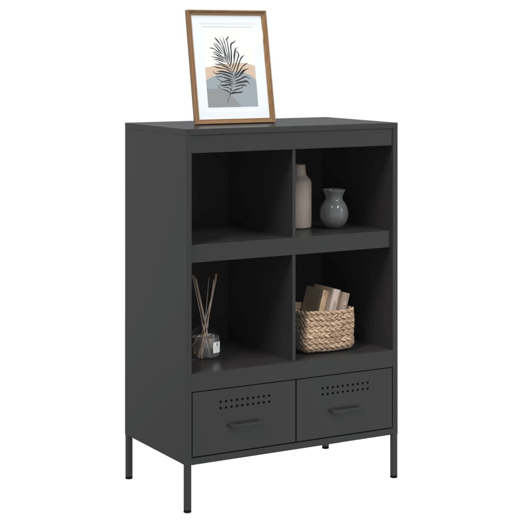 Highboard Black 68x39x101.5 cm Cold-rolled Steel