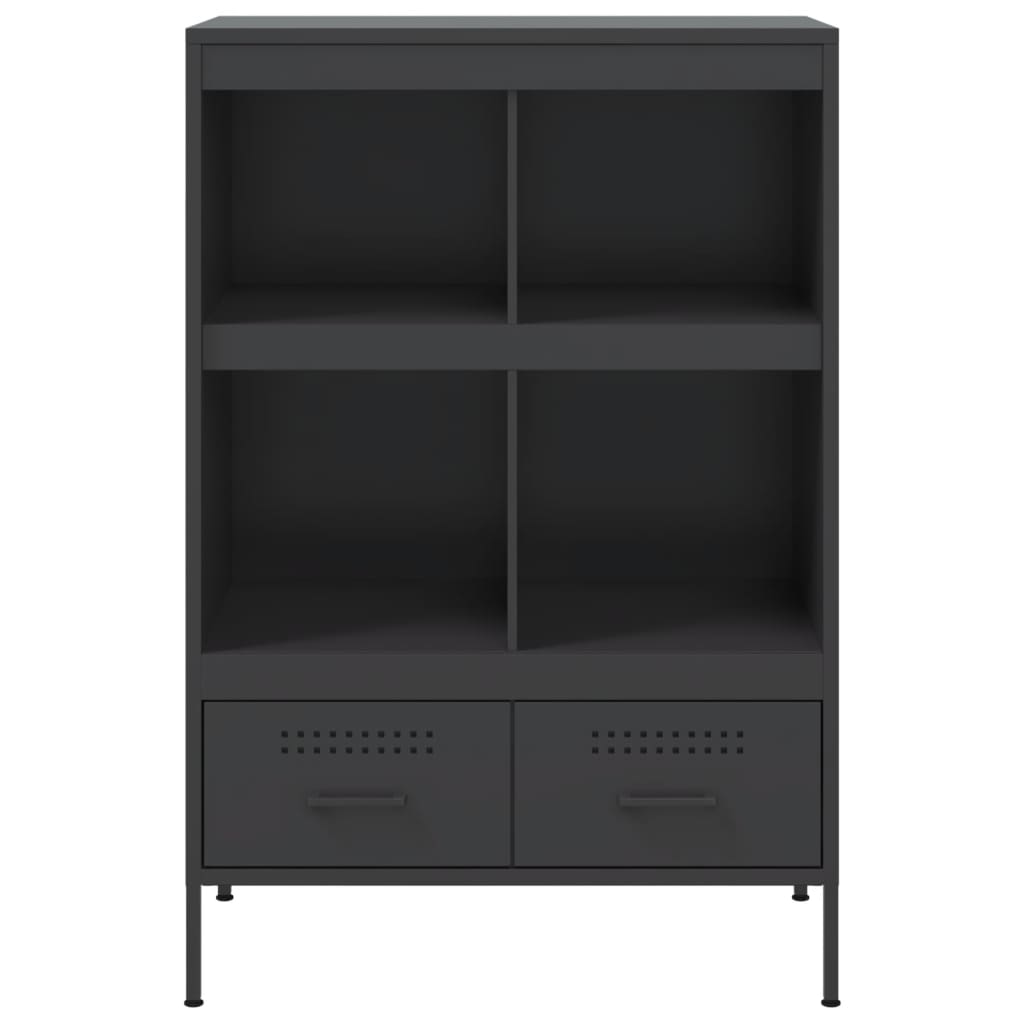 Highboard Black 68x39x101.5 cm Cold-rolled Steel