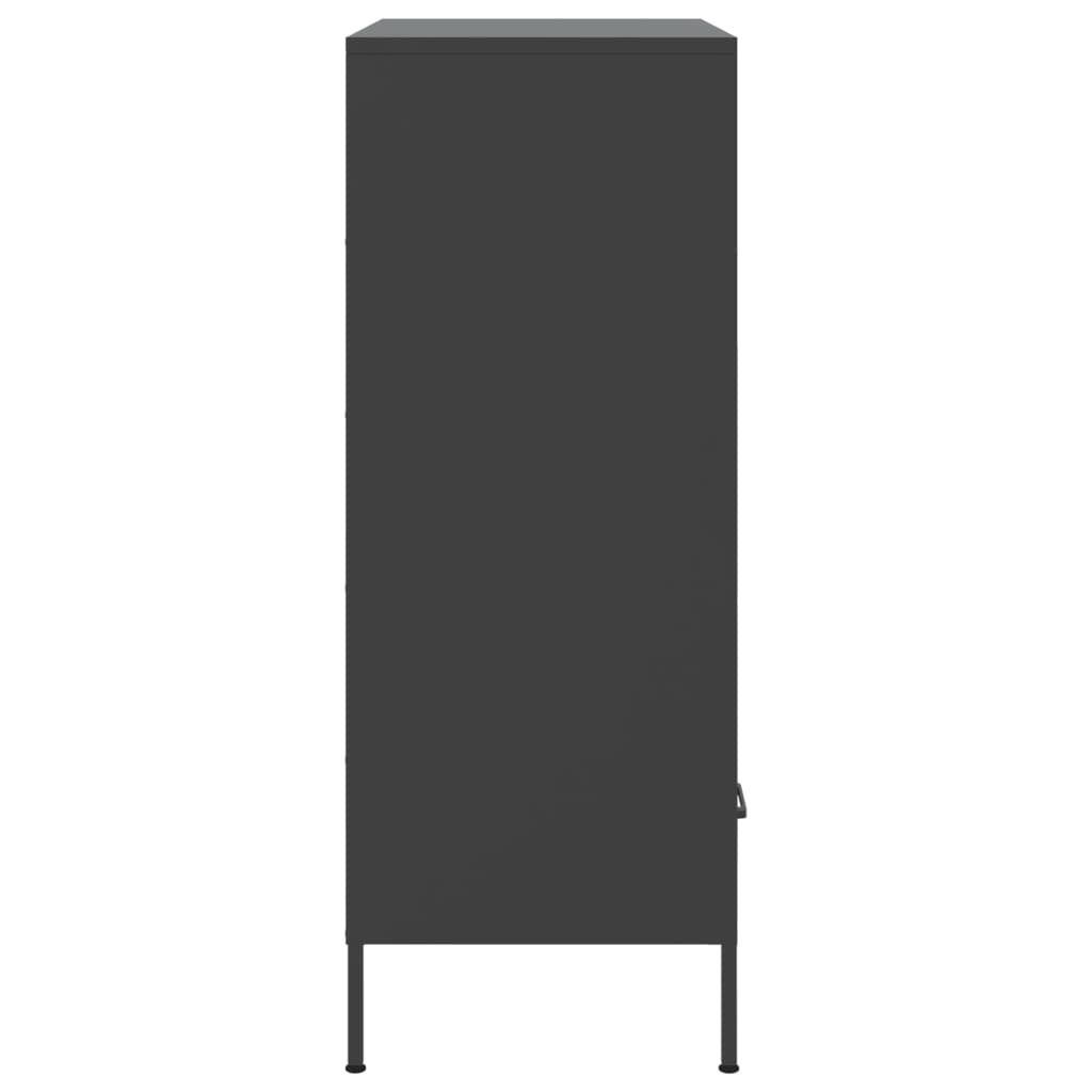 Highboard Black 68x39x101.5 cm Cold-rolled Steel