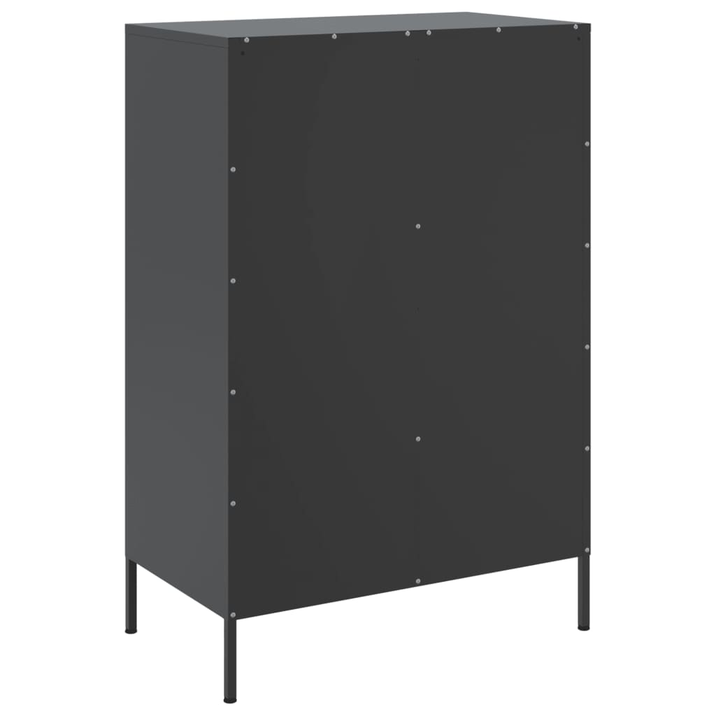 Highboard Black 68x39x101.5 cm Cold-rolled Steel