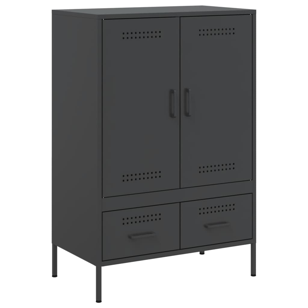 Highboard Black 68x39x101.5 cm Cold-rolled Steel