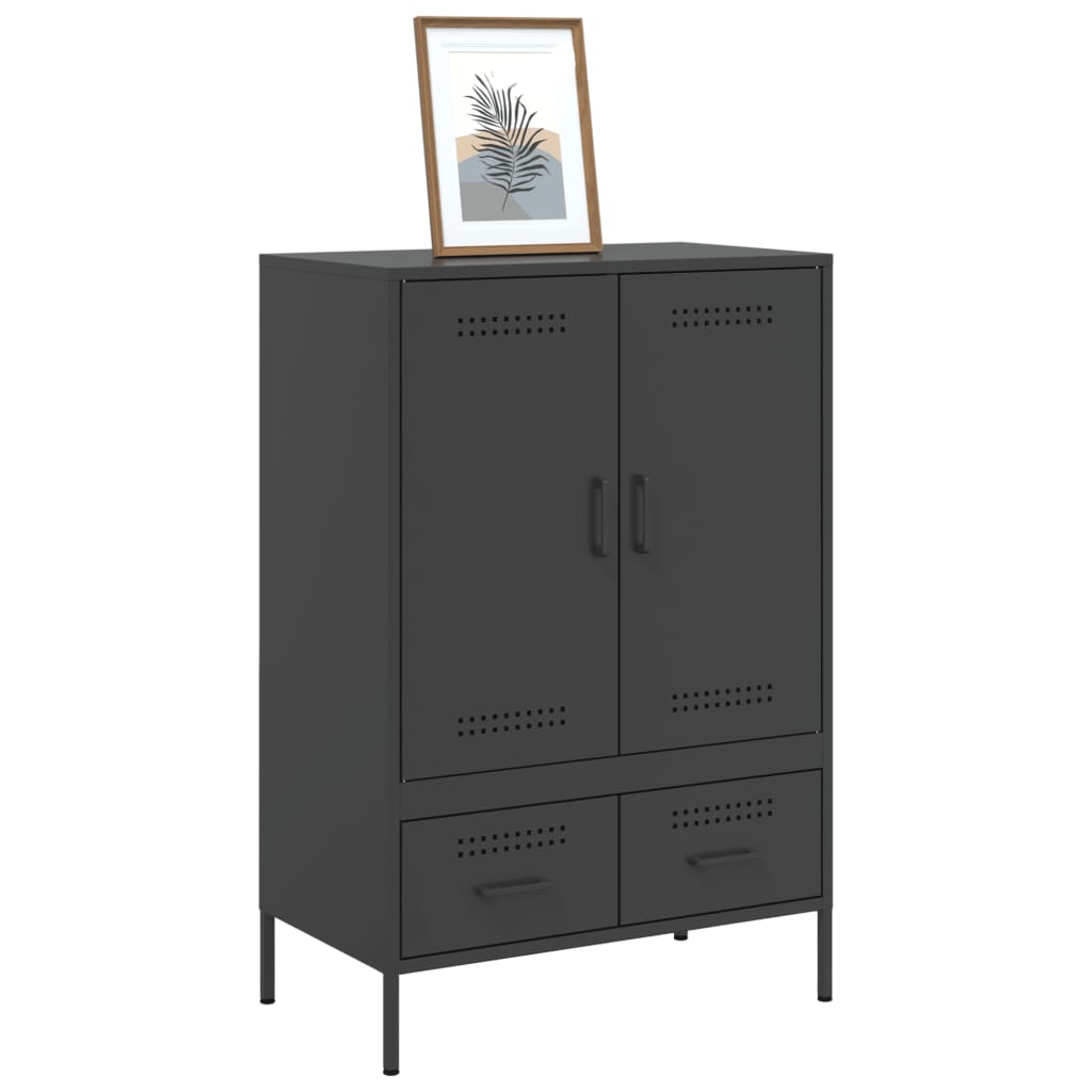 Highboard Black 68x39x101.5 cm Cold-rolled Steel