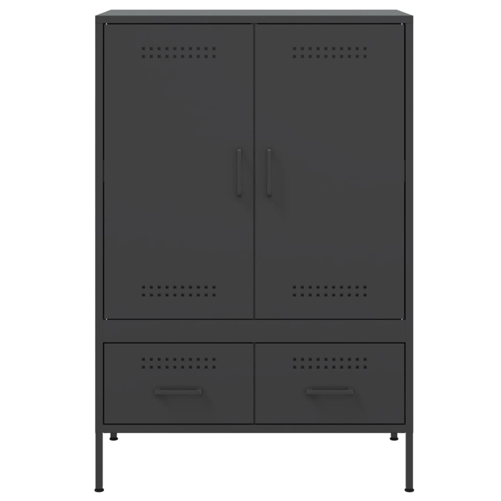 Highboard Black 68x39x101.5 cm Cold-rolled Steel