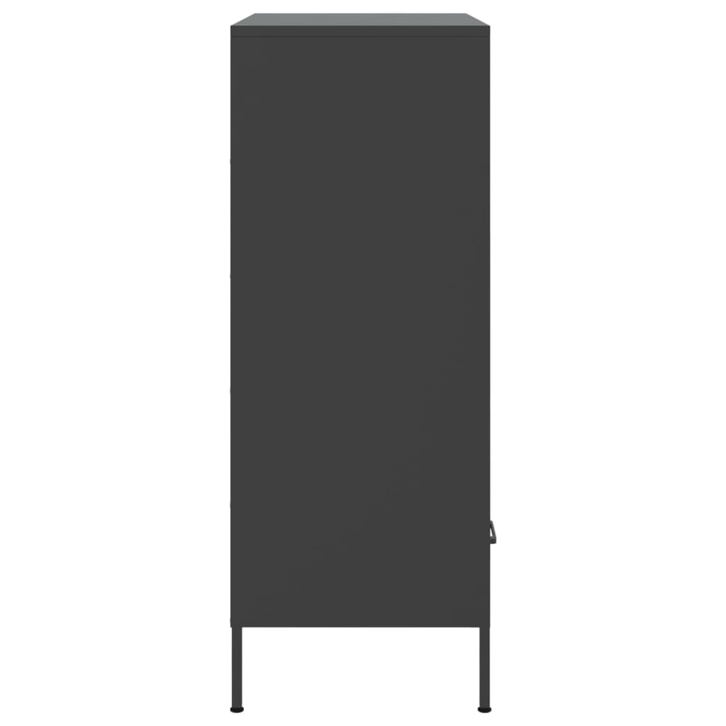 Highboard Black 68x39x101.5 cm Cold-rolled Steel