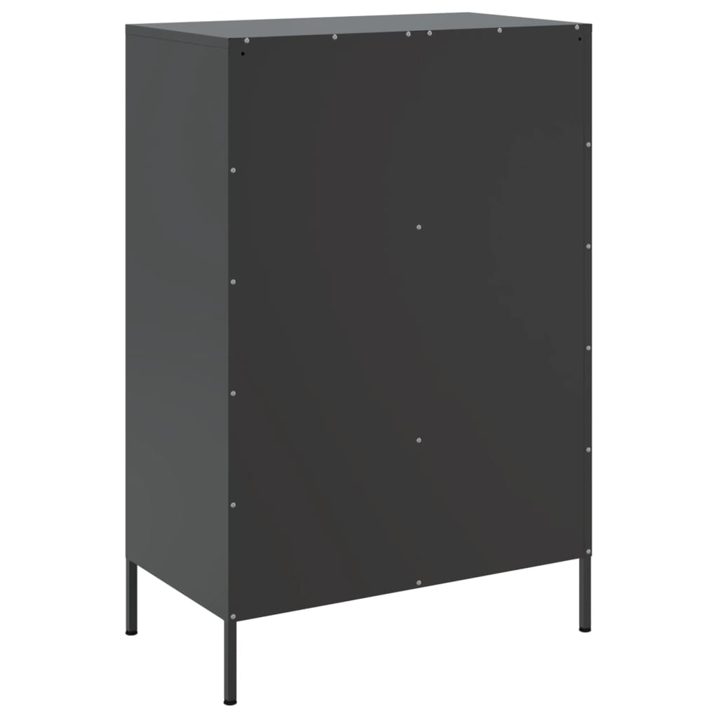 Highboard Black 68x39x101.5 cm Cold-rolled Steel