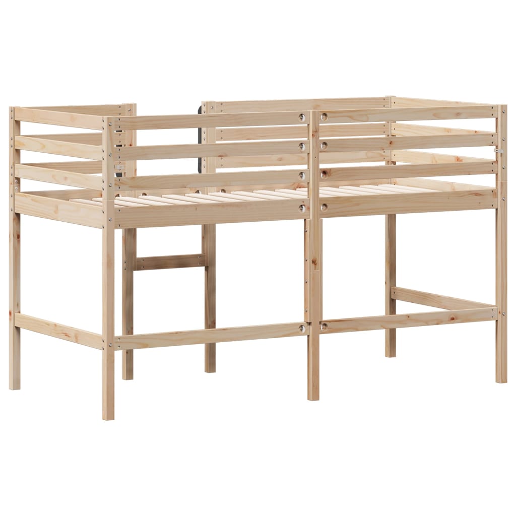 Kids' Loft Bed without Mattress 92x187 cm Single Solid Wood Pine