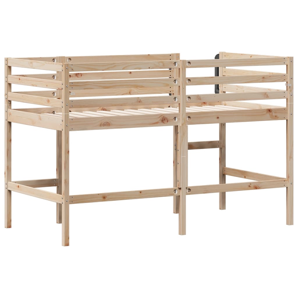 Kids' Loft Bed without Mattress 92x187 cm Single Solid Wood Pine