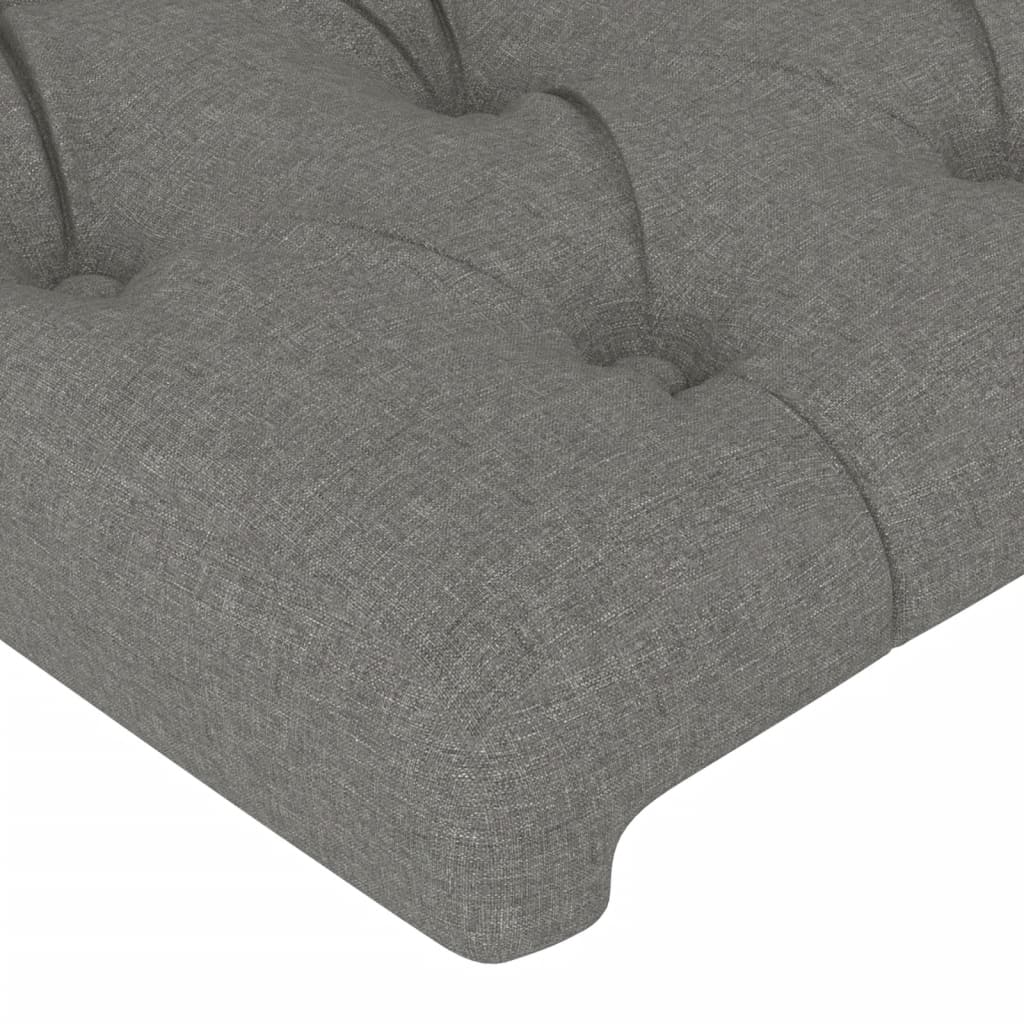 Bed Frame without Mattress Dark Grey 137x187 cm Double Fabric