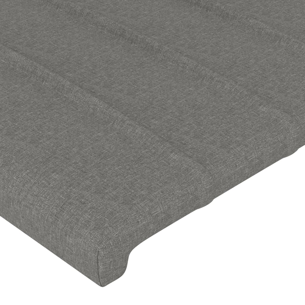 Bed Frame without Mattress Dark Grey 152x203 cm Queen Fabric