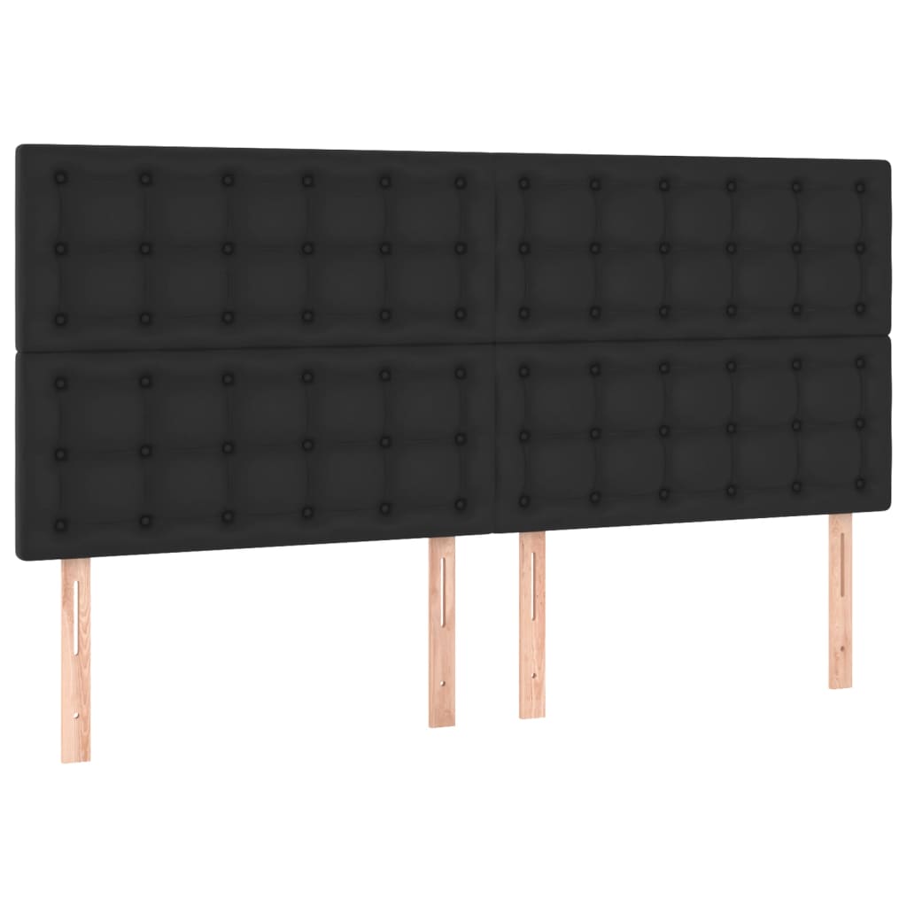 Bed Frame without Mattress Black 152x203 cm Queen Faux Leather