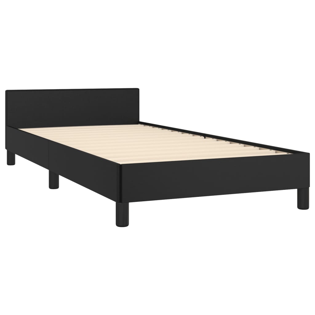 Bed Frame without Mattress Black 107x203 cm King Single Size Velvet