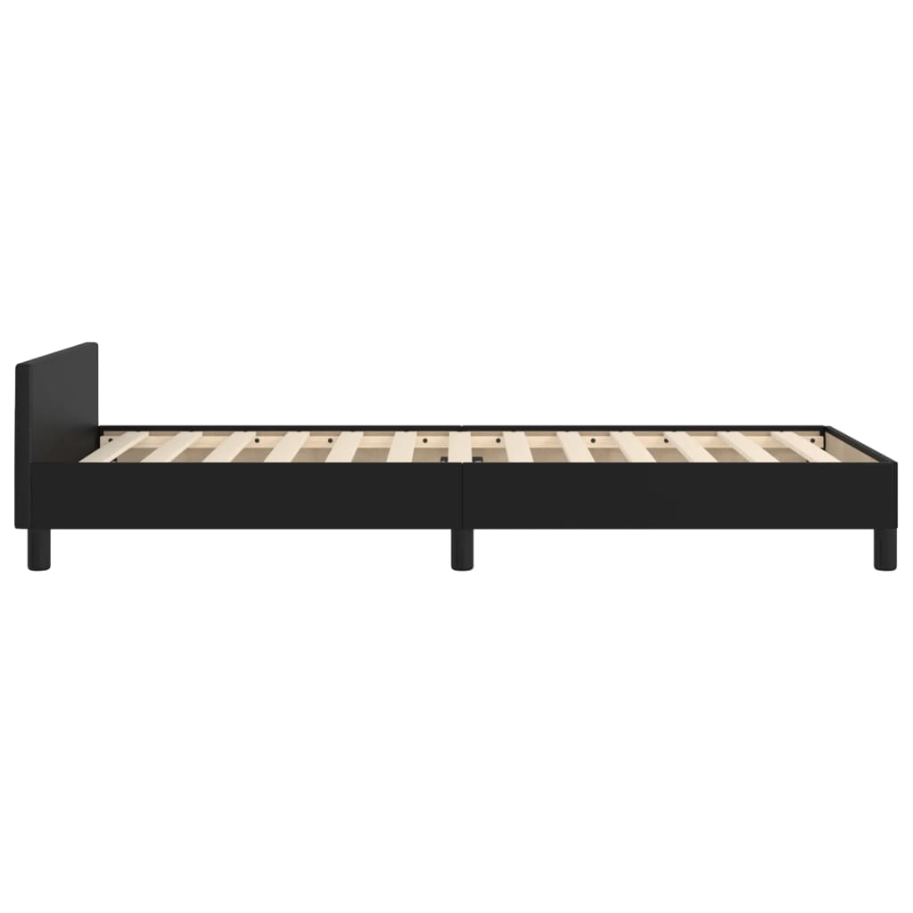 Bed Frame without Mattress Black 107x203 cm King Single Size Velvet