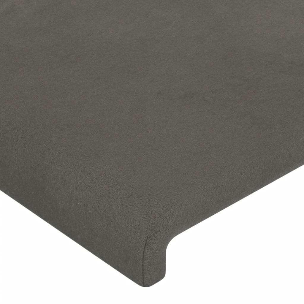 Bed Frame without Mattress Dark Grey 152x203 cm Queen Velvet