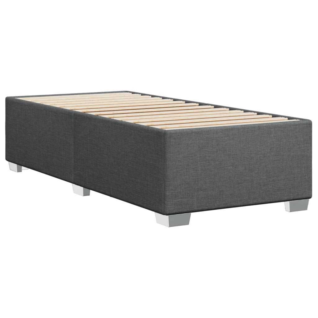 Bed Frame Dark Grey 90x190 cm Size Fabric