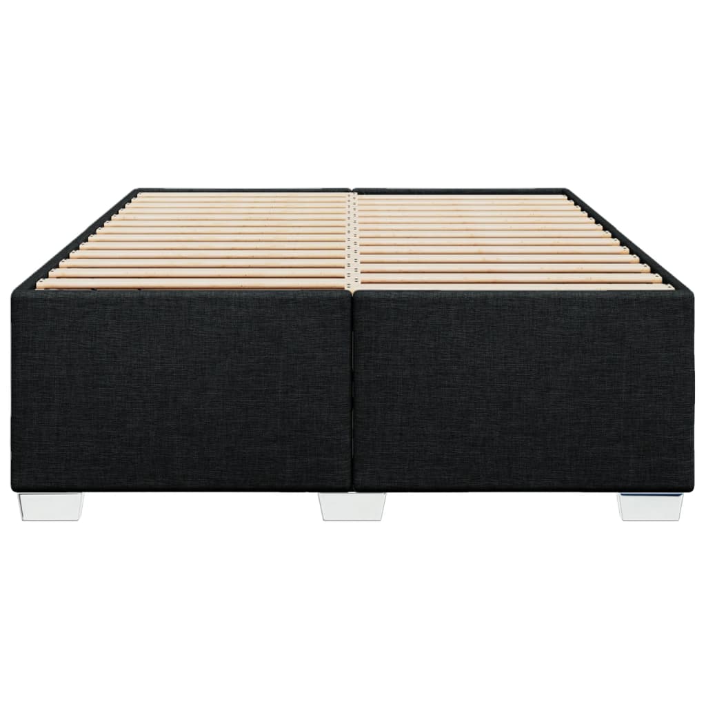 Bed Frame Black Queen Size Fabric