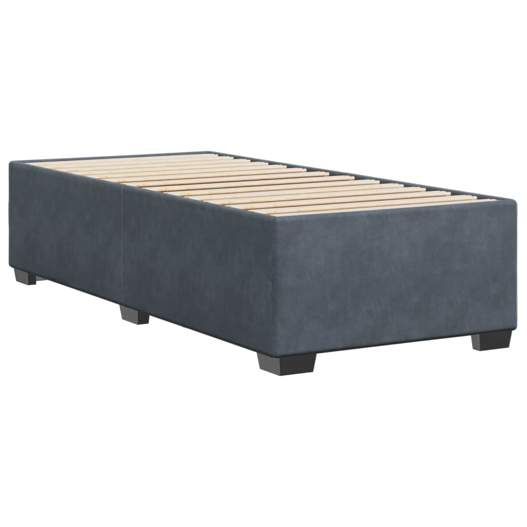 Bed Frame Dark Grey 90x190 cm Velvet