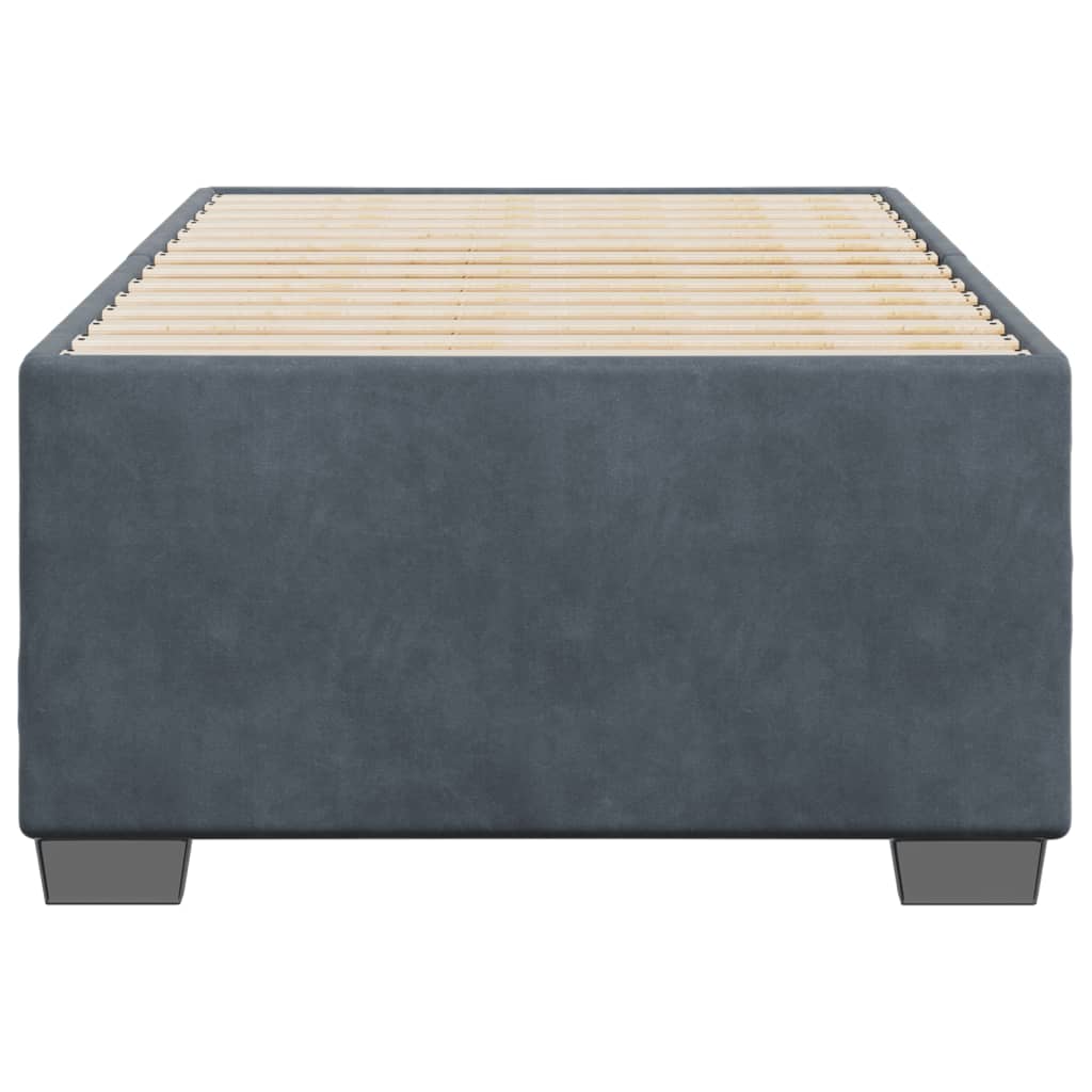 Bed Frame Dark Grey 90x190 cm Velvet