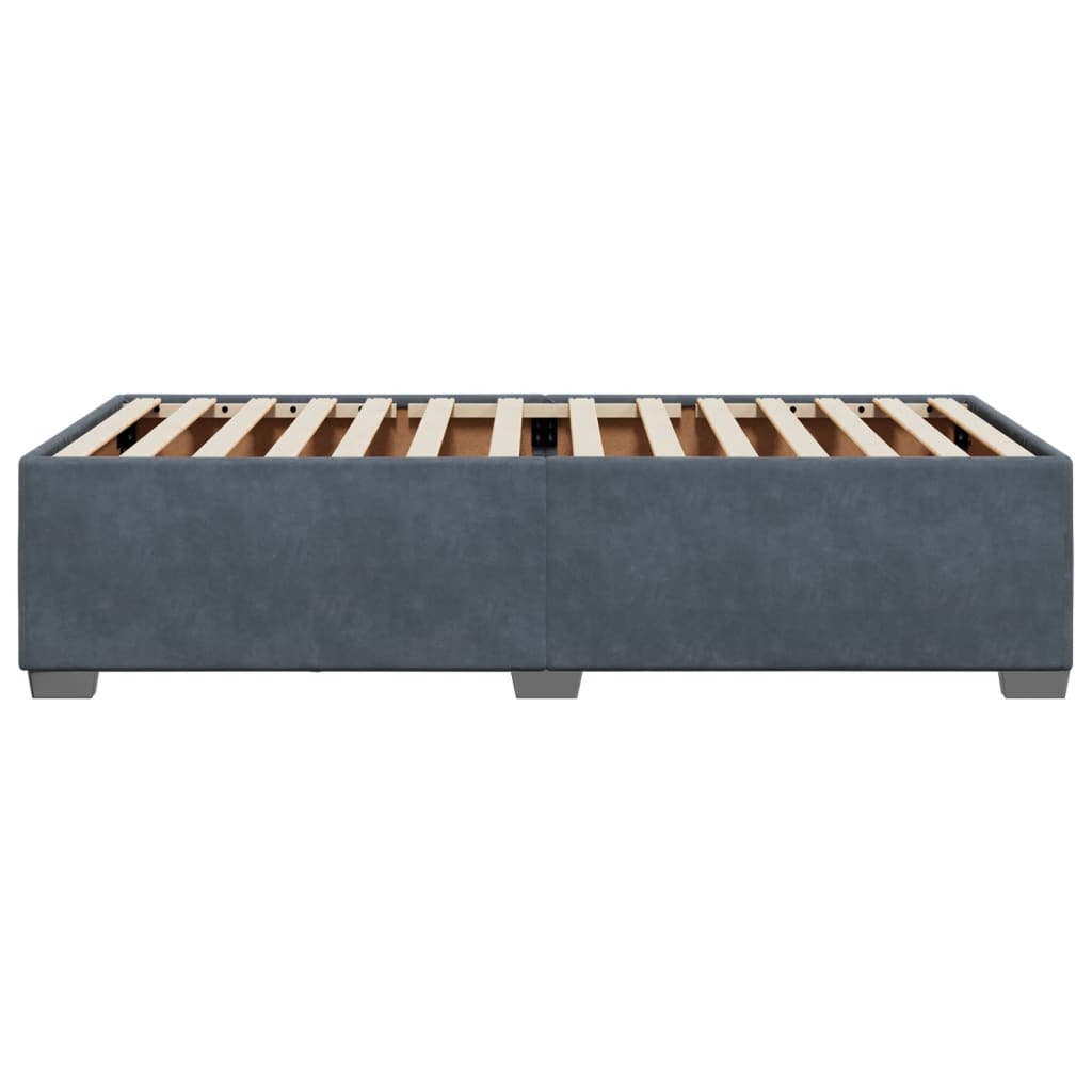 Bed Frame Dark Grey 90x190 cm Velvet