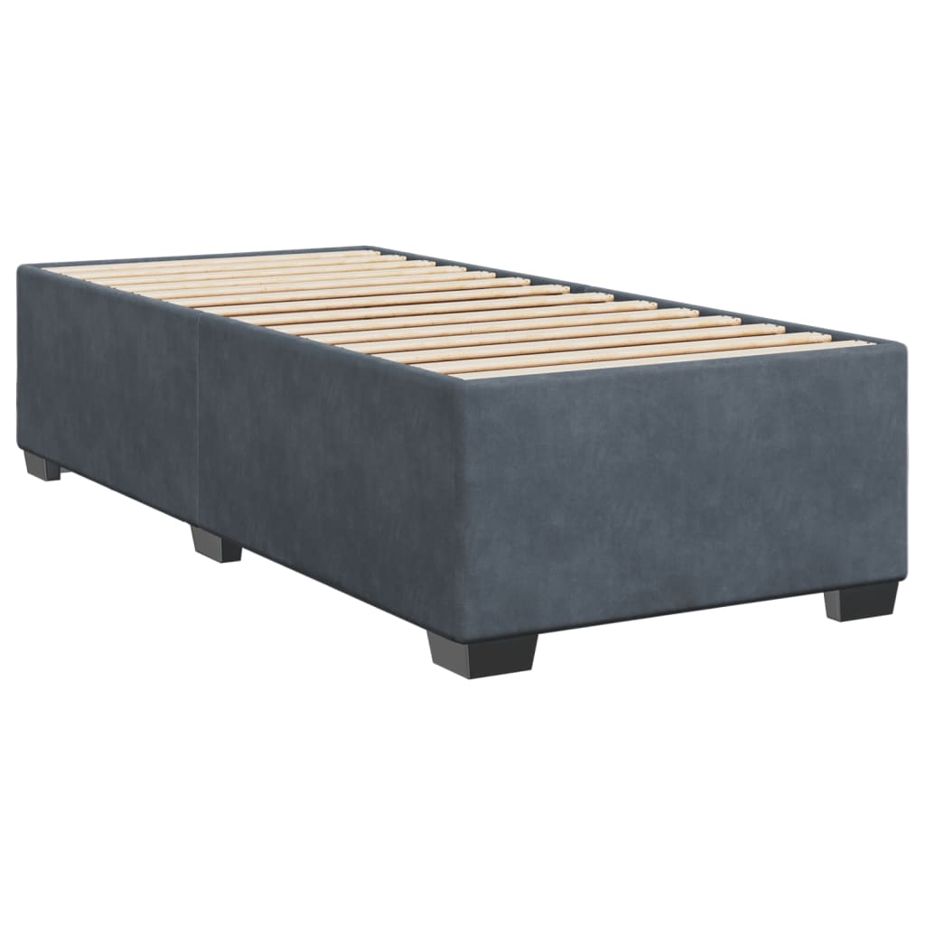 Bed Frame Dark Grey 90x190 cm Velvet