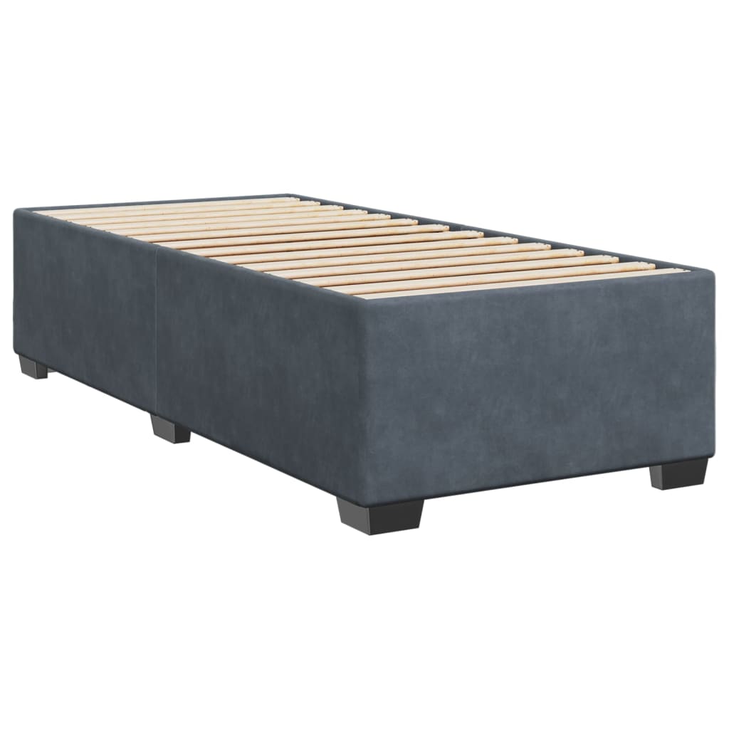 Bed Frame Dark Grey 90x190 cm Velvet