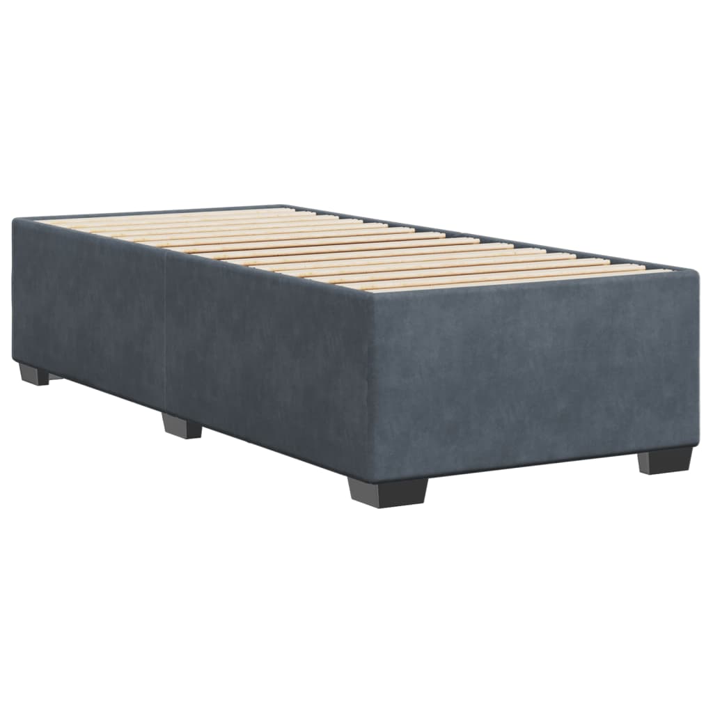 Bed Frame Dark Grey 90x190 cm Velvet