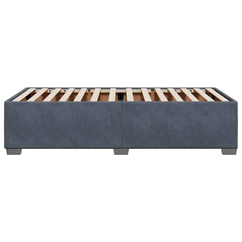 Bed Frame without Mattress Dark Grey King Single Velvet