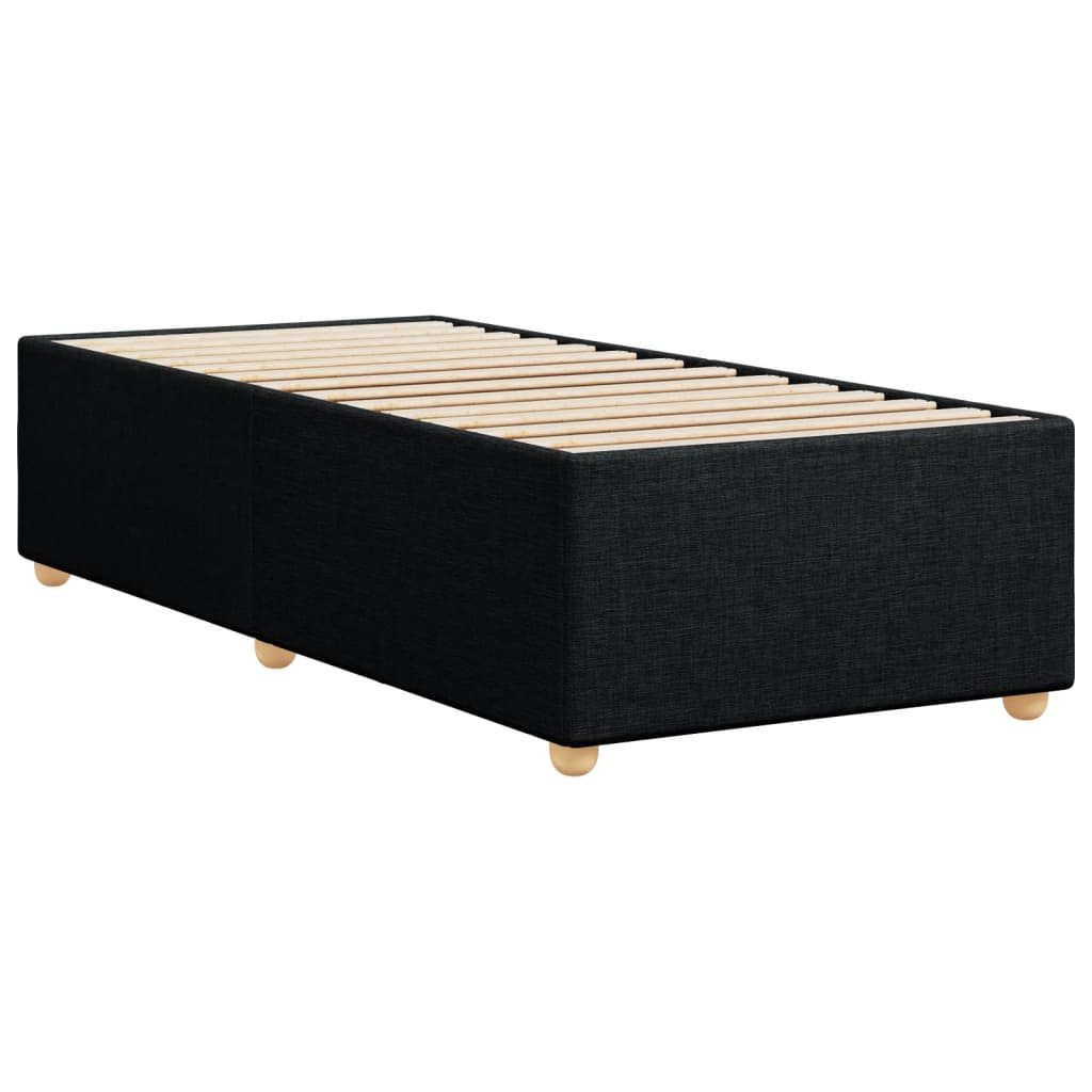 Bed Frame without Mattress Black 90x190 cm Fabric