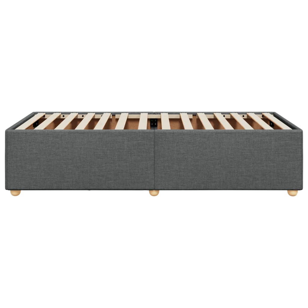 Bed Frame without Mattress Dark Grey King Single Fabric