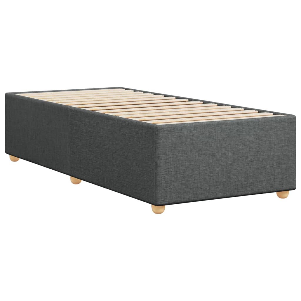 Bed Frame without Mattress Dark Grey King Single Fabric