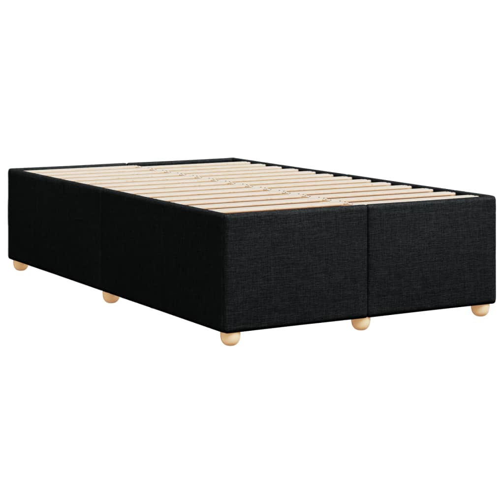 Bed Frame without Mattress Black Double Fabric