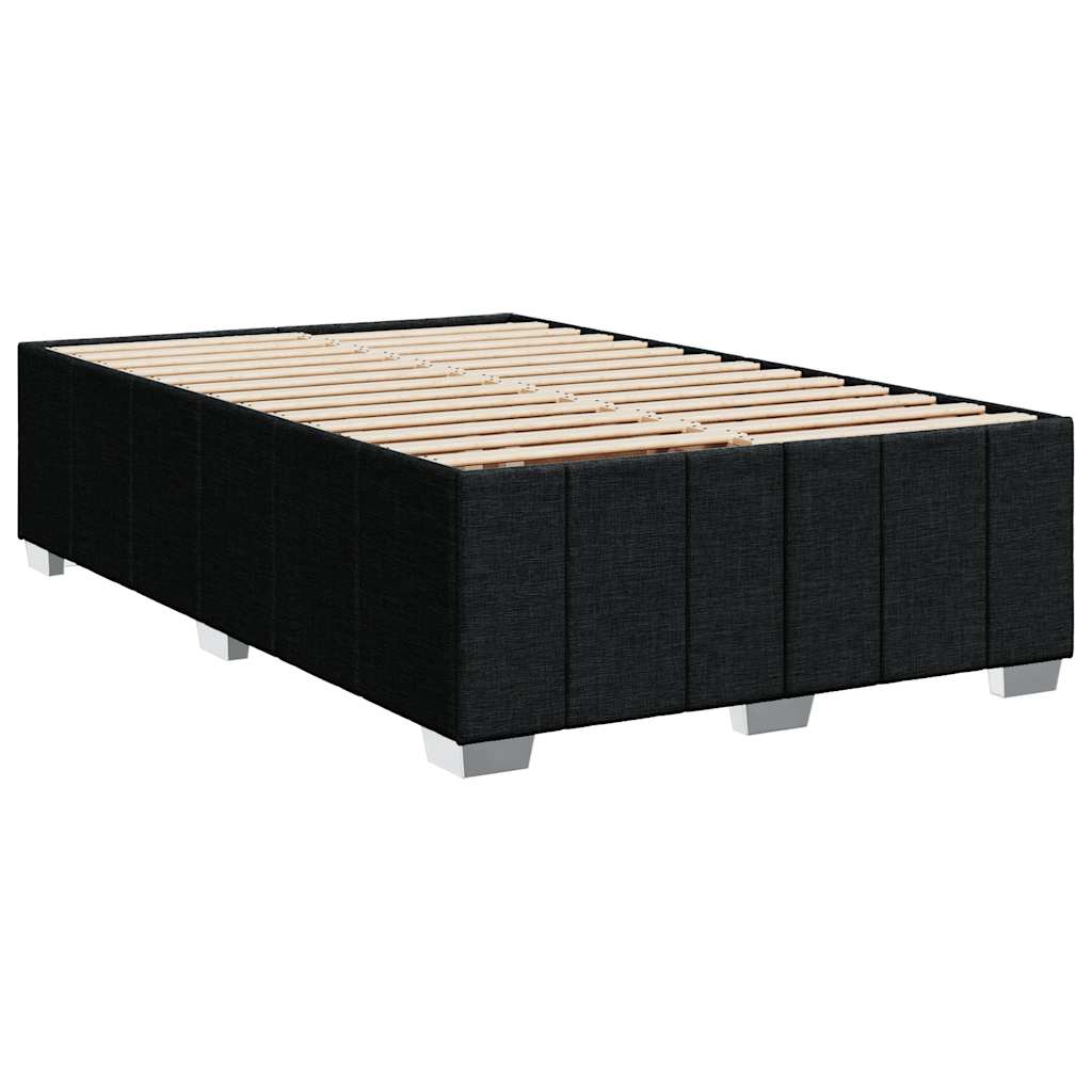 Bed Frame without Mattress Black Double Fabric