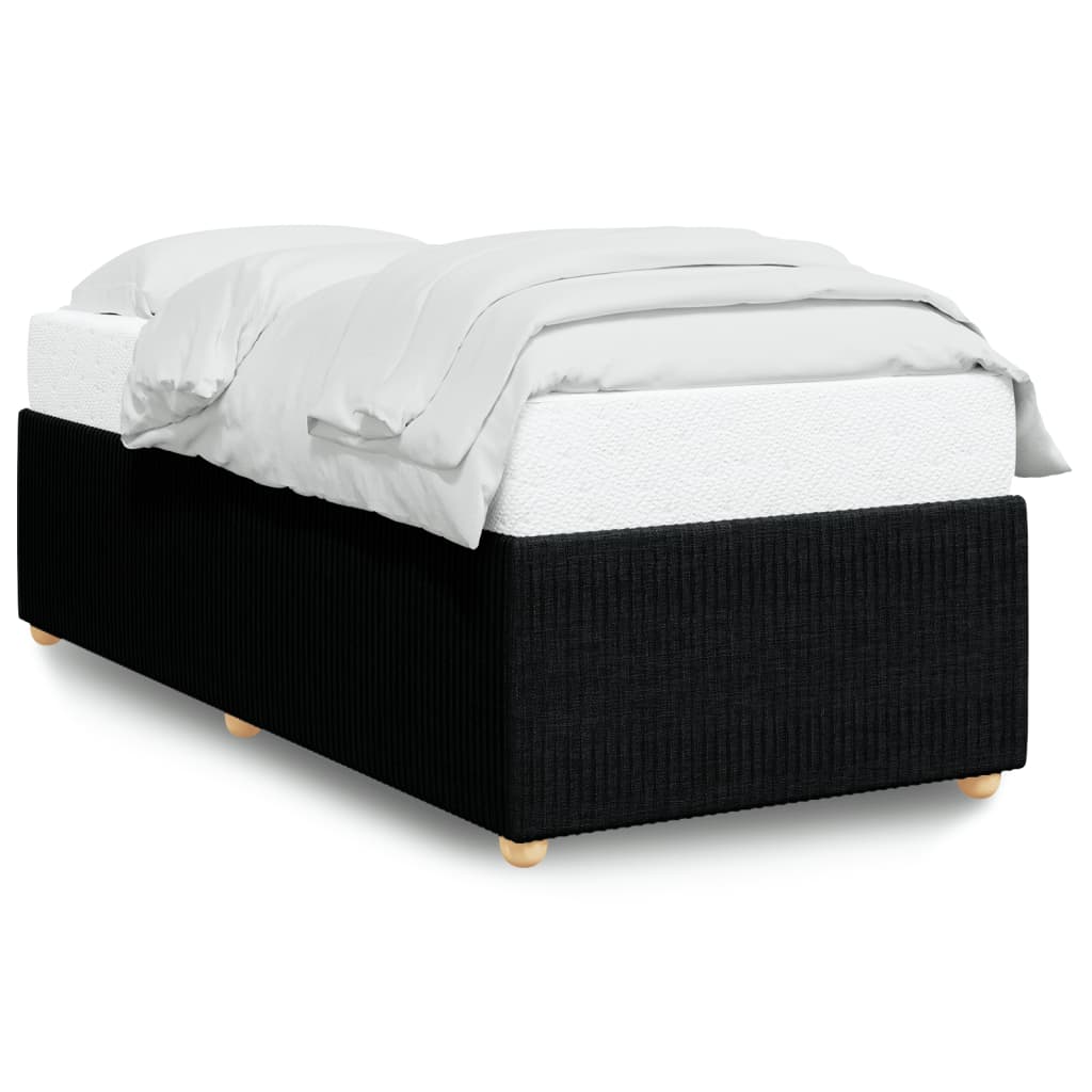 Bed Frame without Mattress Black 90x190 cm Fabric