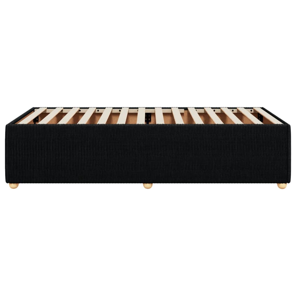 Bed Frame without Mattress Black 90x190 cm Fabric