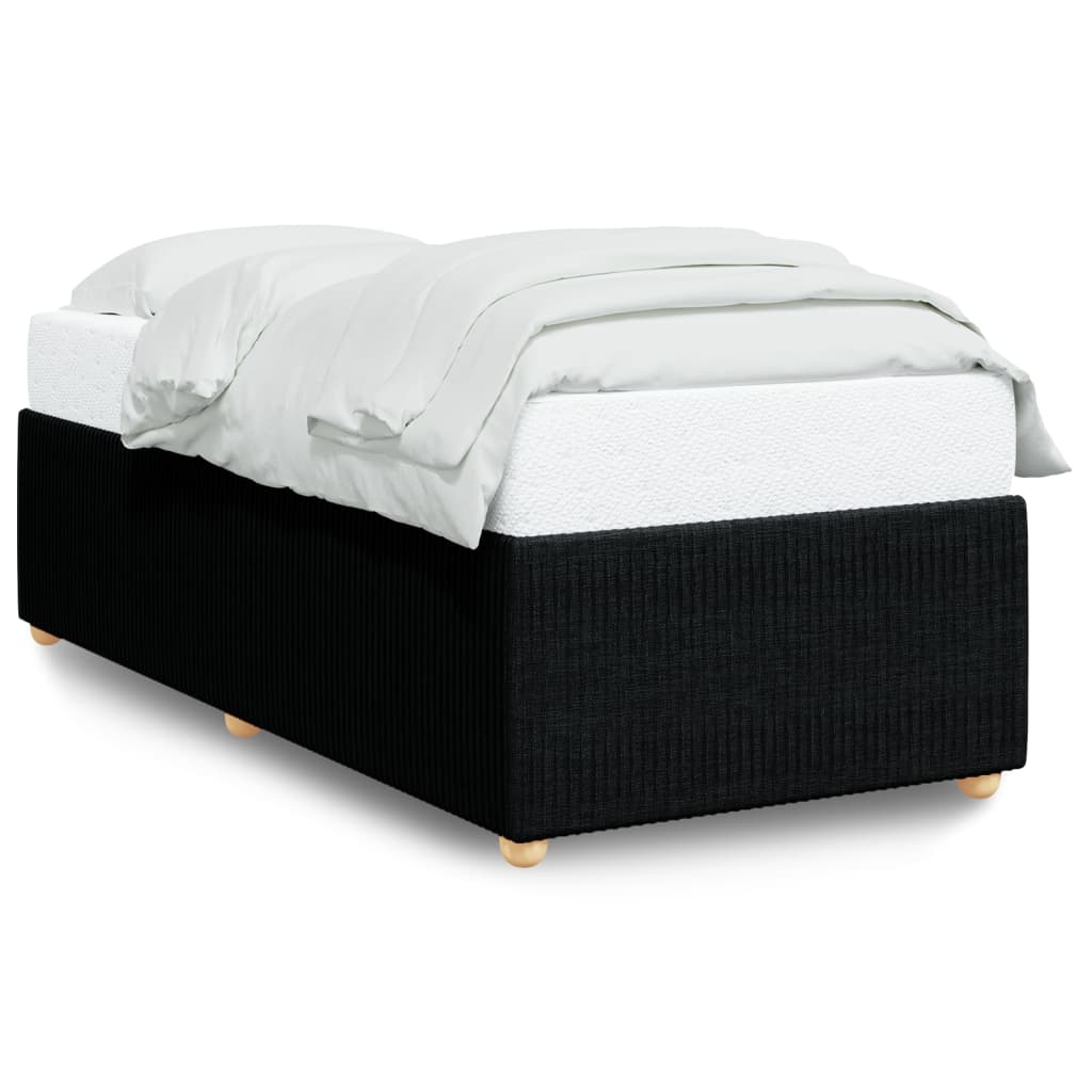 Bed Frame without Mattress Black Single Fabric