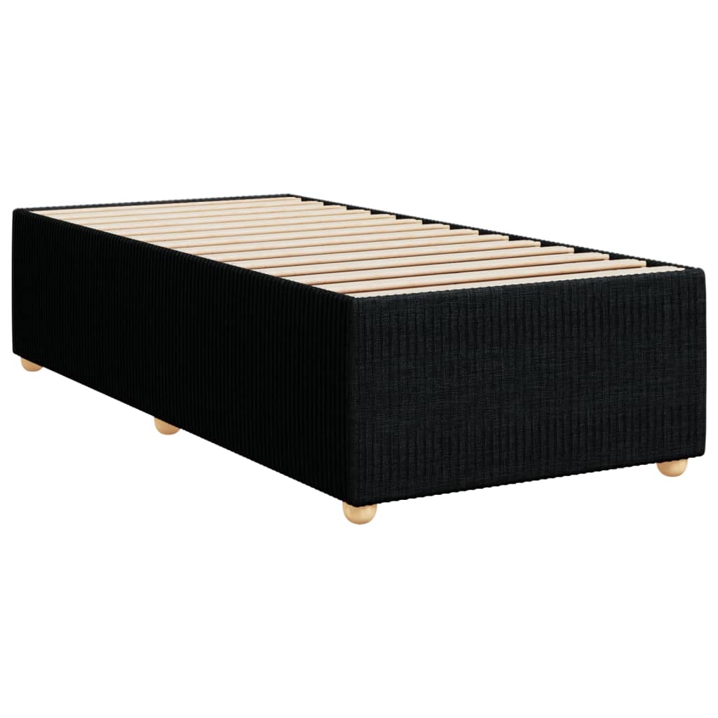 Bed Frame without Mattress Black Single Fabric