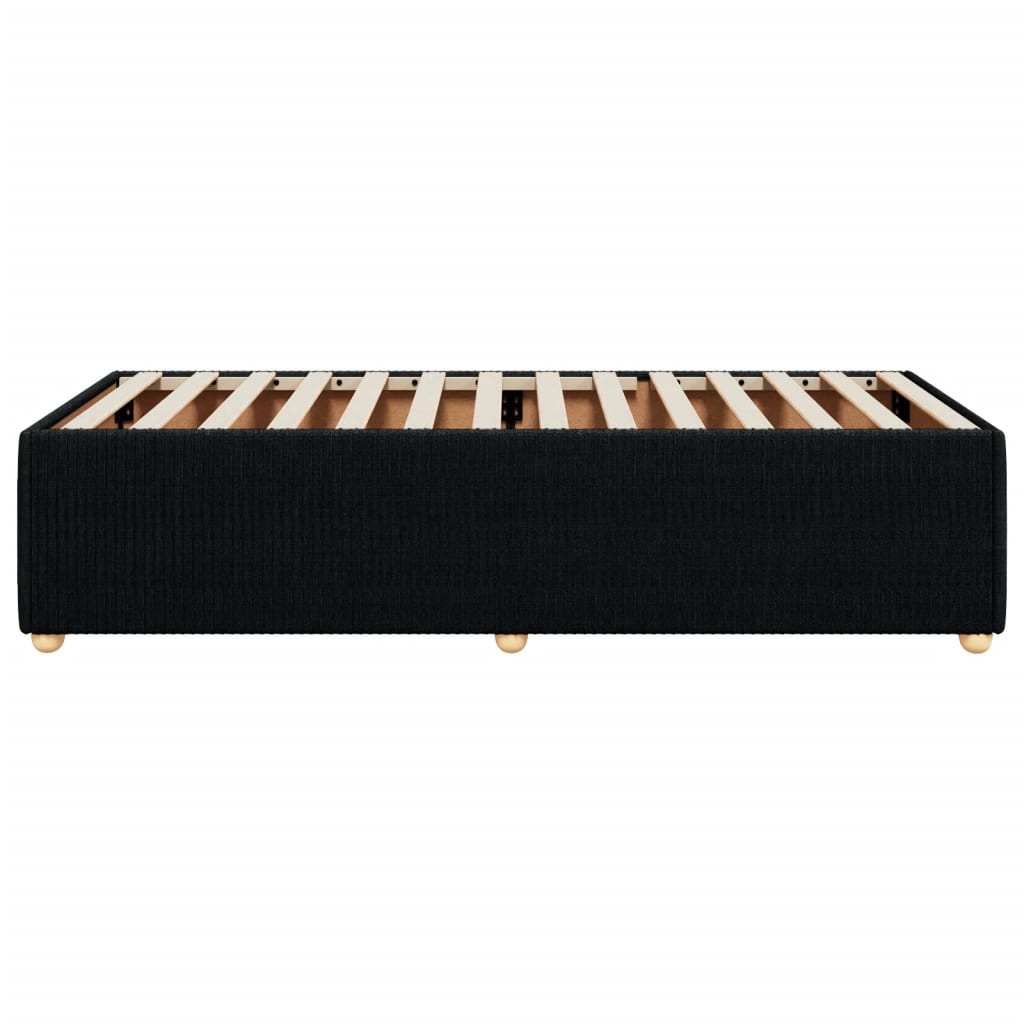 Bed Frame without Mattress Black Single Fabric