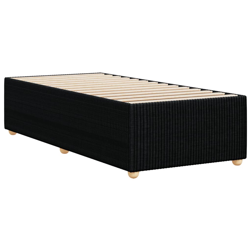 Bed Frame without Mattress Black Single Fabric