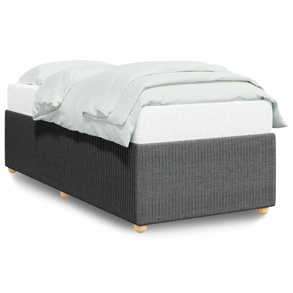 Bed Frame without Mattress Dark Grey King Single Fabric