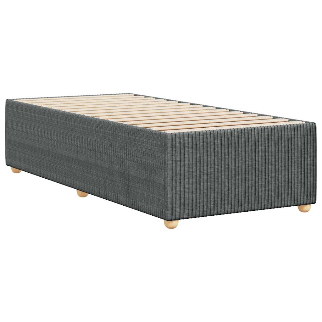 Bed Frame without Mattress Dark Grey King Single Fabric