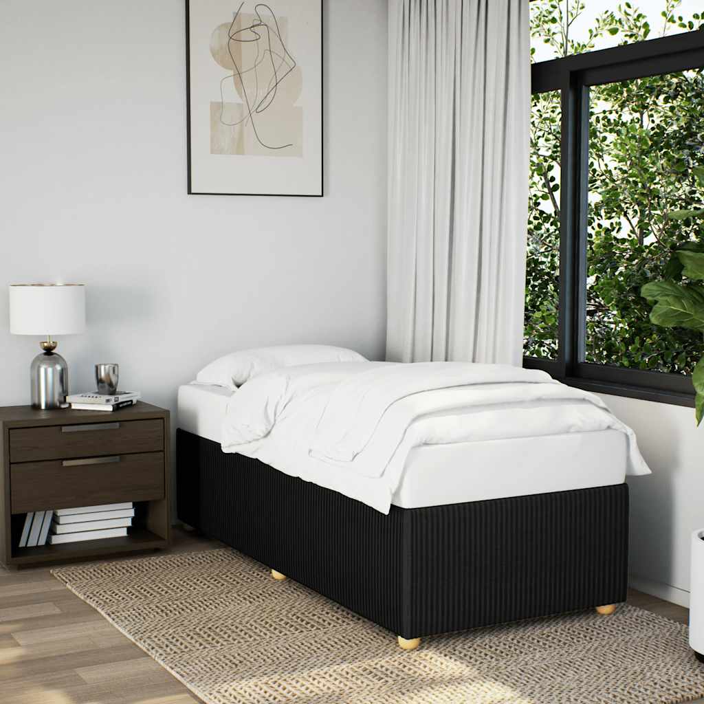 Bed Frame without Mattress Black King Single Fabric