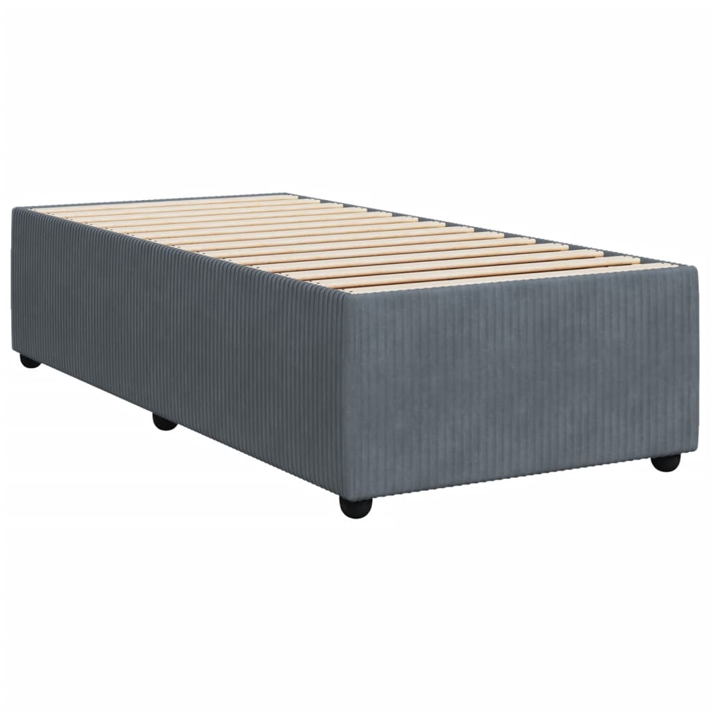 Bed Frame Dark Grey 90x190 cm Velvet