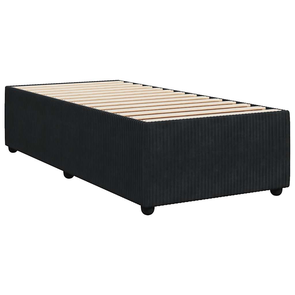 Bed Frame without Mattress Black King Single Velvet