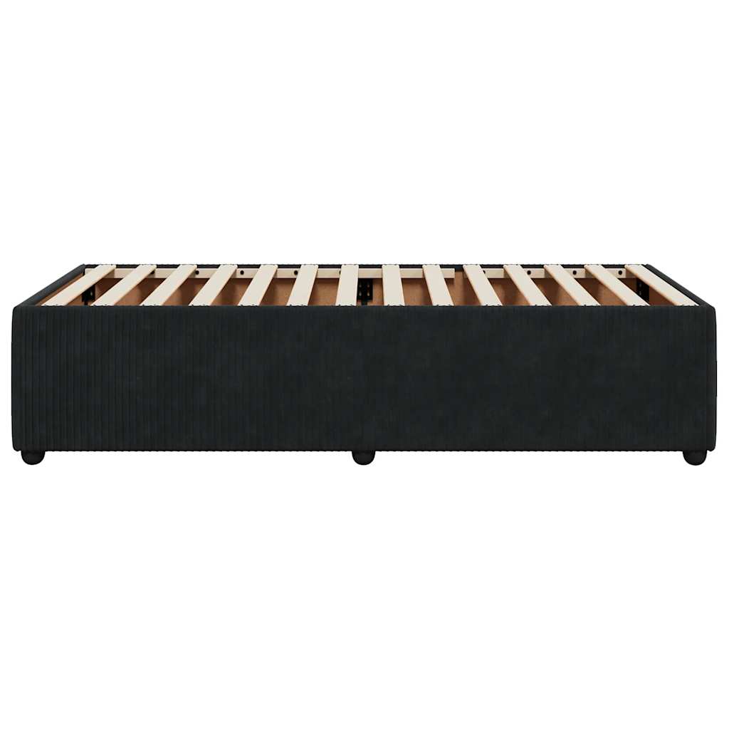 Bed Frame without Mattress Black King Single Velvet