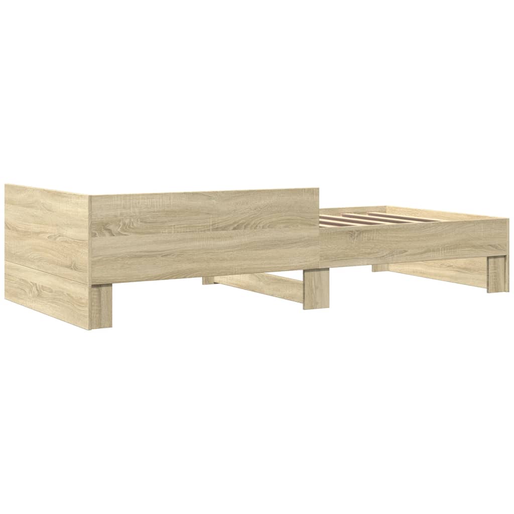 Bed Frame without Mattress Sonoma Oak 90x190 cm Engineered Wood