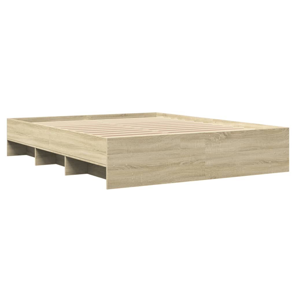 Bed Frame Sonoma Oak 150x200 cm Engineered Wood