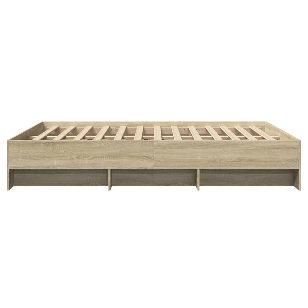 Bed Frame Sonoma Oak 150x200 cm Engineered Wood