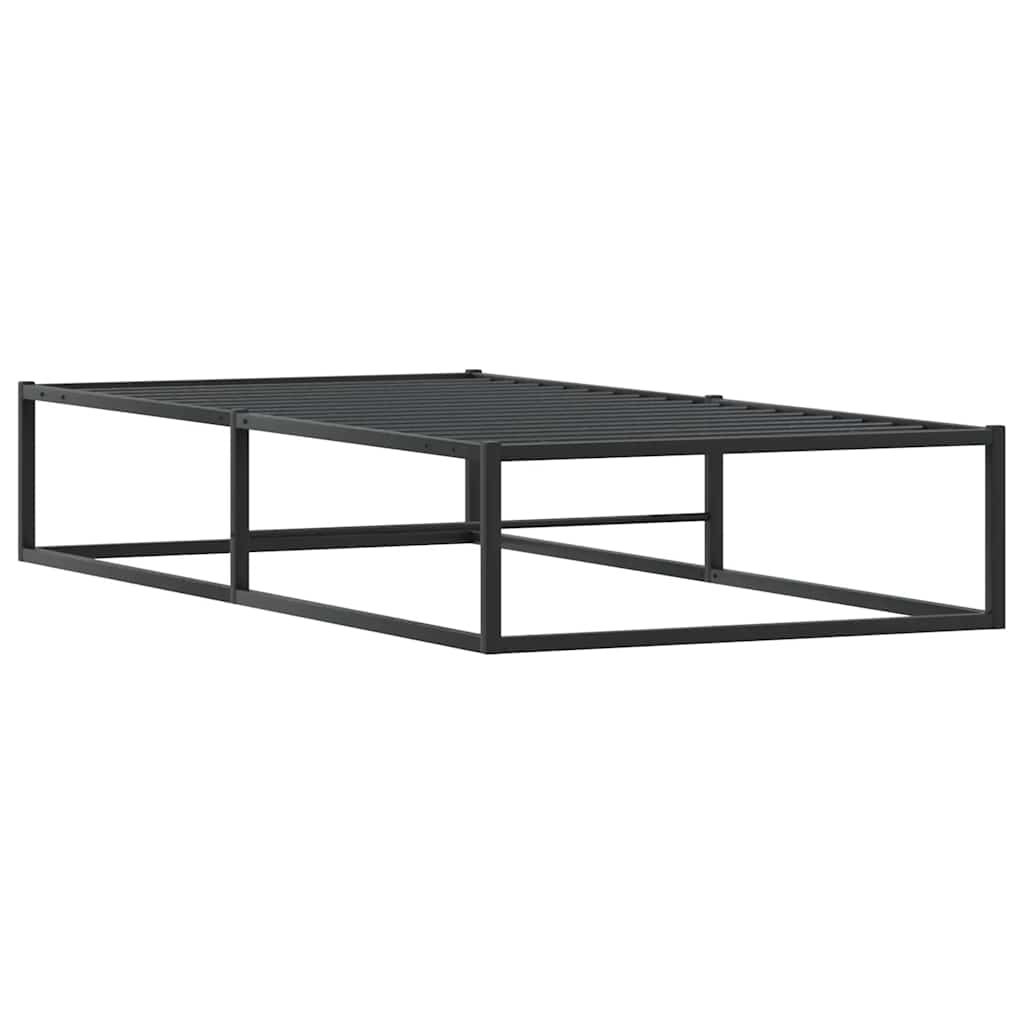 Bed Frame without Mattress Black 92x187 cm Single Metal