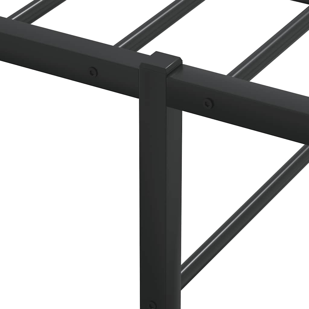 Bed Frame without Mattress Black 153x203 cm Queen Metal