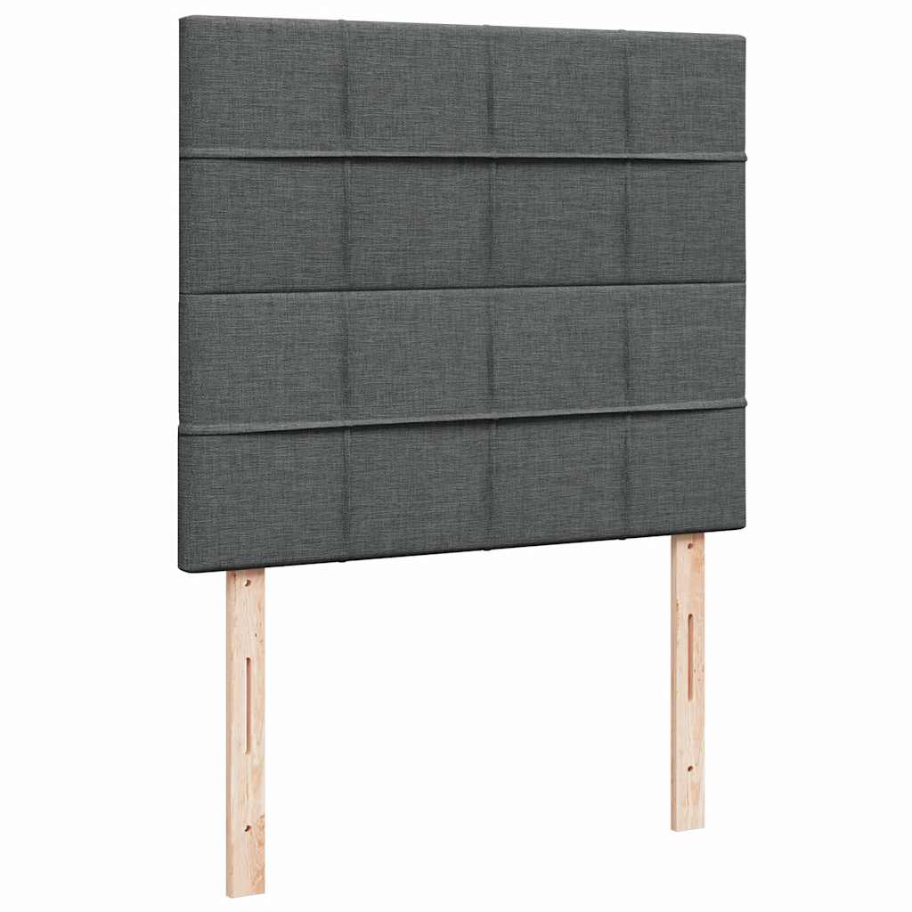 Ottoman Bed Frame with Mattress Dark Grey King Single Fabric